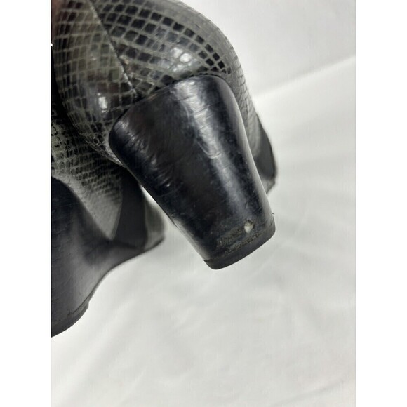 Vionic Stanton Wedge Ankle Boot Bootie Grey Black Snakeprint 8.5 Arch Support - Picture 6 of 12